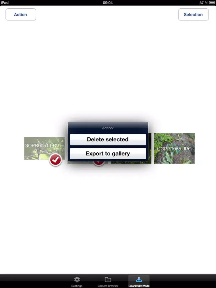 Photo and Video Browser for GoPro Hero Cameras (Wifi) iPad  Screenshots