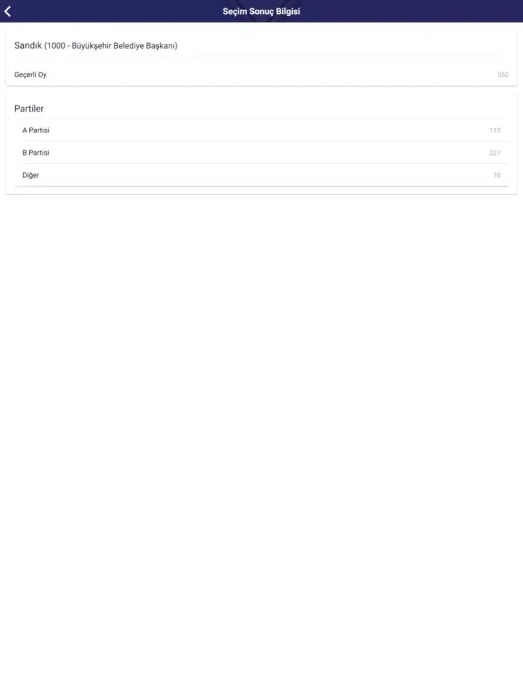 Seçim Yönet iPad 应用截图