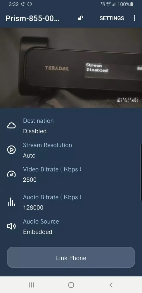 Teradek Prism Screenshots