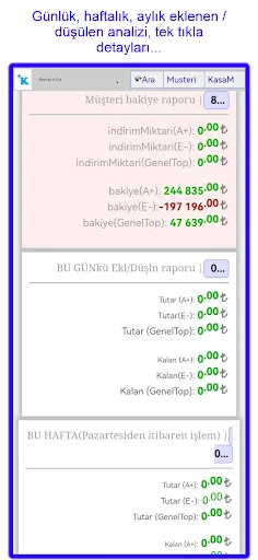 Ảnh chụp màn hình của Kerrat Veresiye Takip Programı