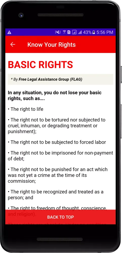 FMA - Know Your Rights應用截圖