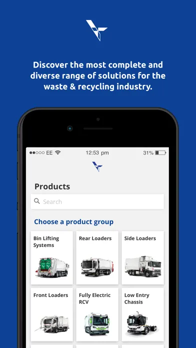 Zrzuty ekranu Terberg Product Finder