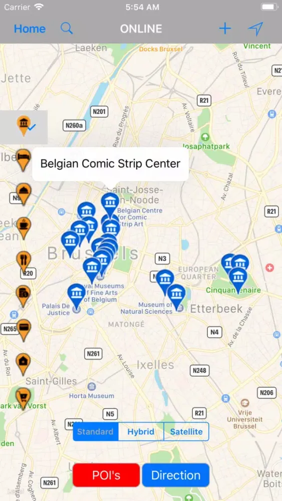 ภาพหน้าจอของ Brussels (Belgium) – City Map