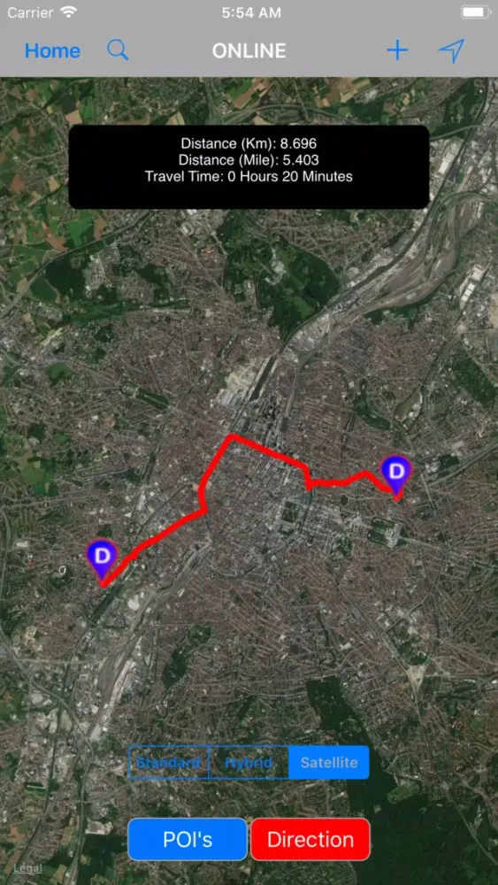 ภาพหน้าจอของ Brussels (Belgium) – City Map