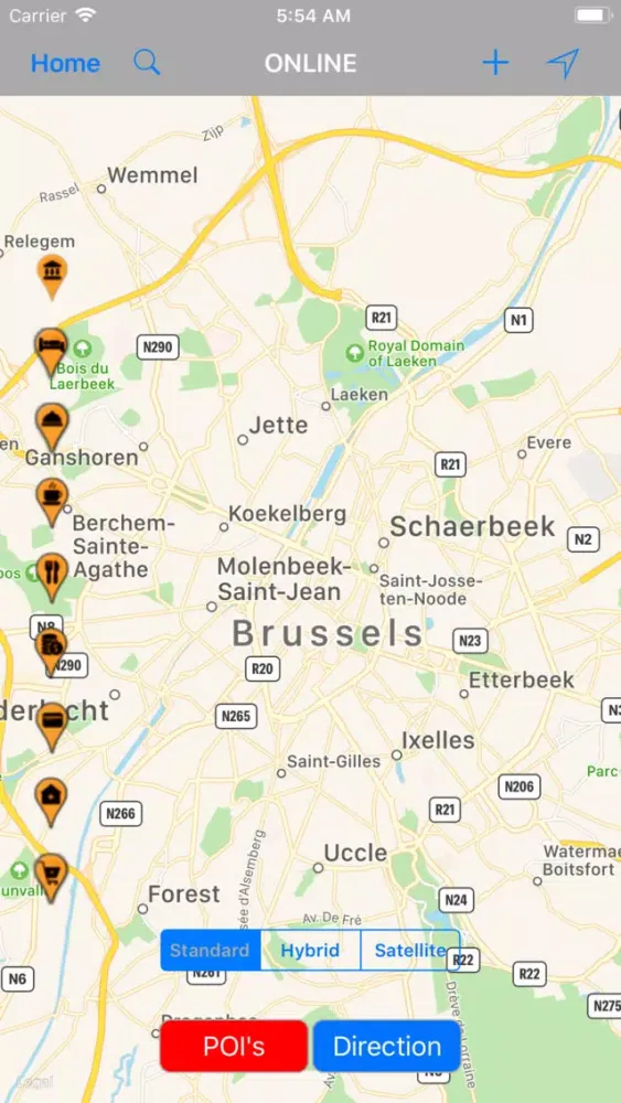 ภาพหน้าจอของ Brussels (Belgium) – City Map