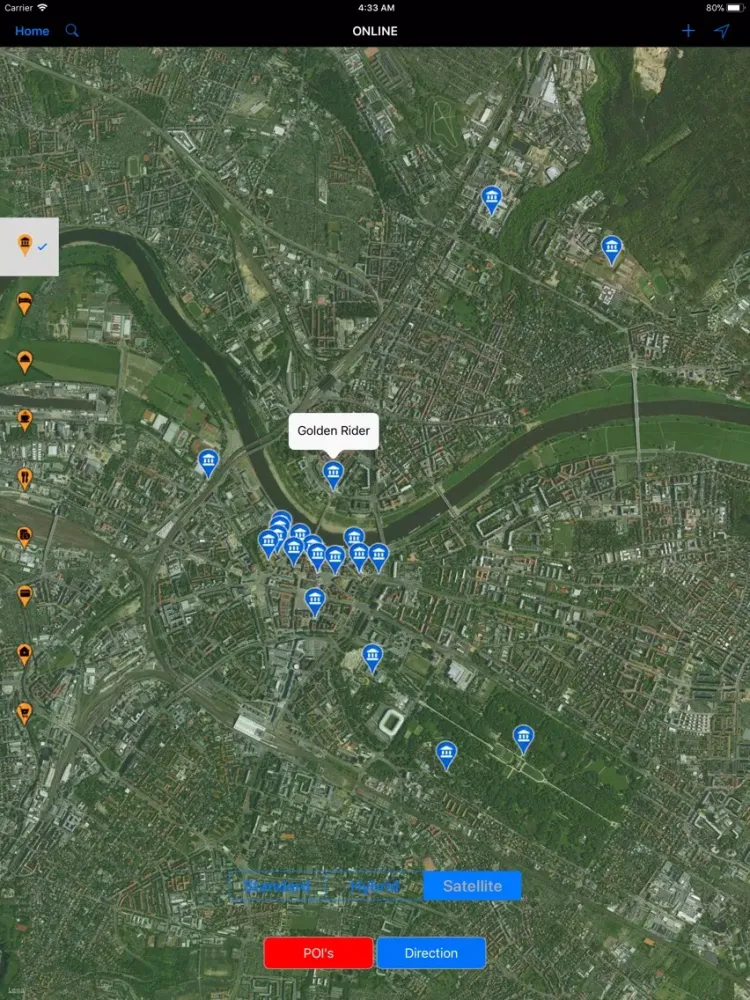 Capturas de pantalla de Dresden (Germany) – Travel Map iPad 