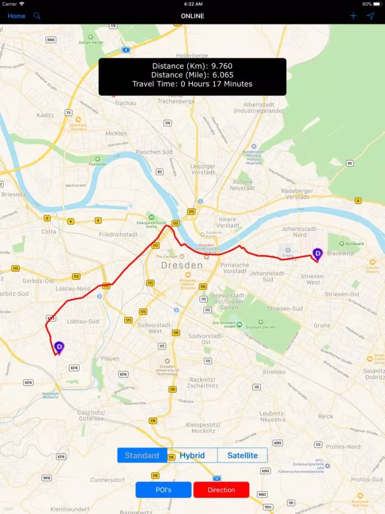 Capturas de pantalla de Dresden (Germany) – Travel Map iPad 