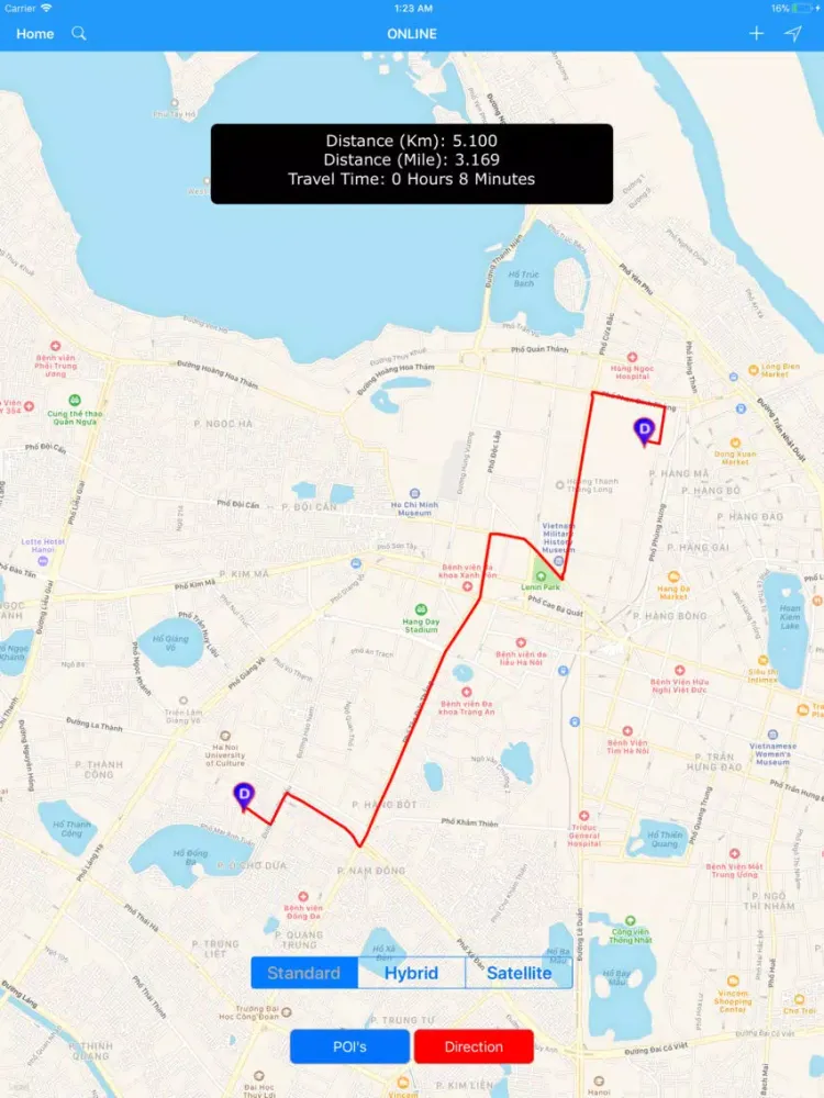 Capturas de pantalla de Hanoi (Vietnam) – City Travel iPad 