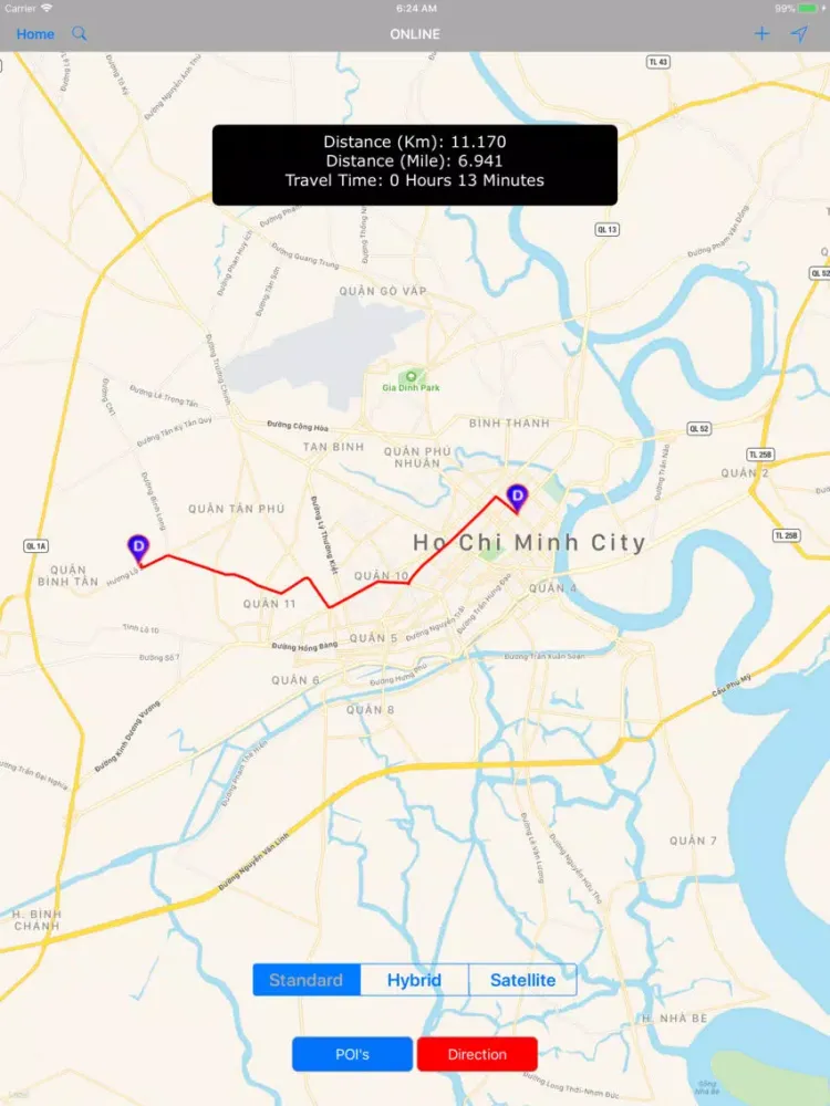 ภาพหน้าจอของ Ho Chi Minh City - Travel Map iPad 