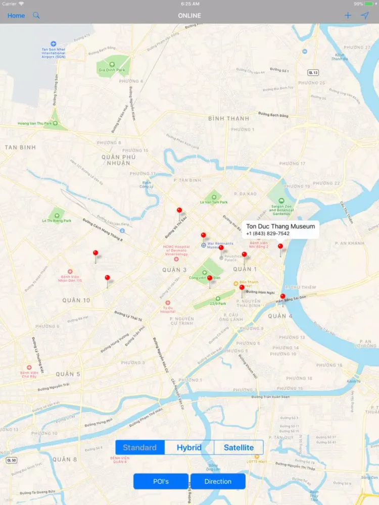 ภาพหน้าจอของ Ho Chi Minh City - Travel Map iPad 