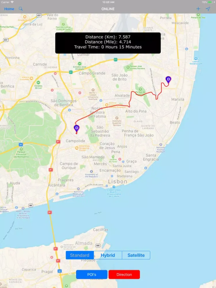 Captures d'écran de Lisbon (Portugal) – Travel Map iPad 