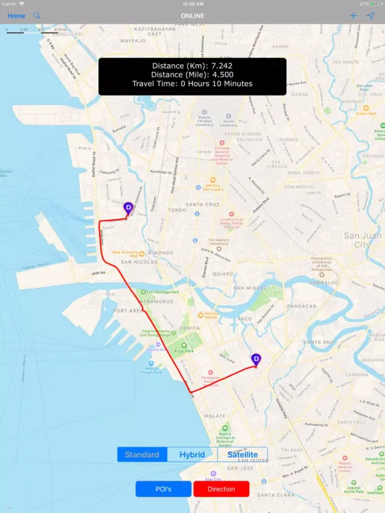 Tangkapan layar Manila – City Travel Companion iPad 