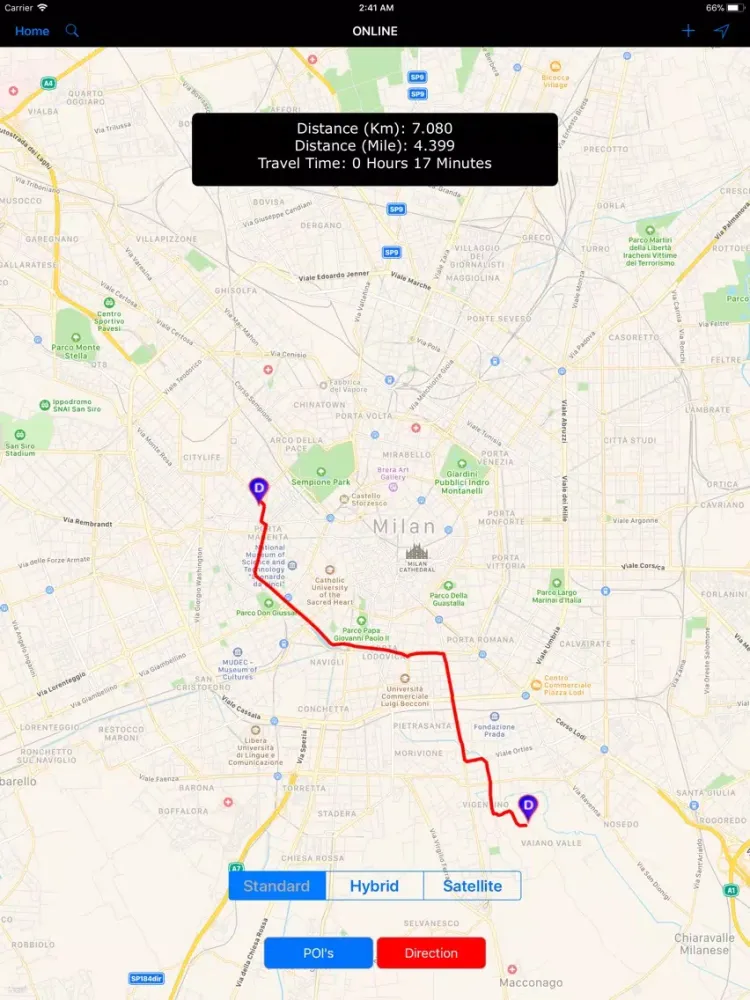 Milan (Italy) - Travel Map iPad  Screenshots
