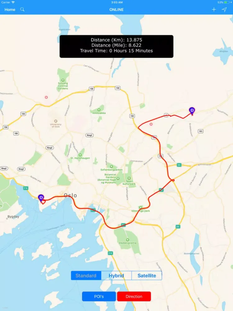 Oslo, Norway – City Travel Map iPad 應用截圖
