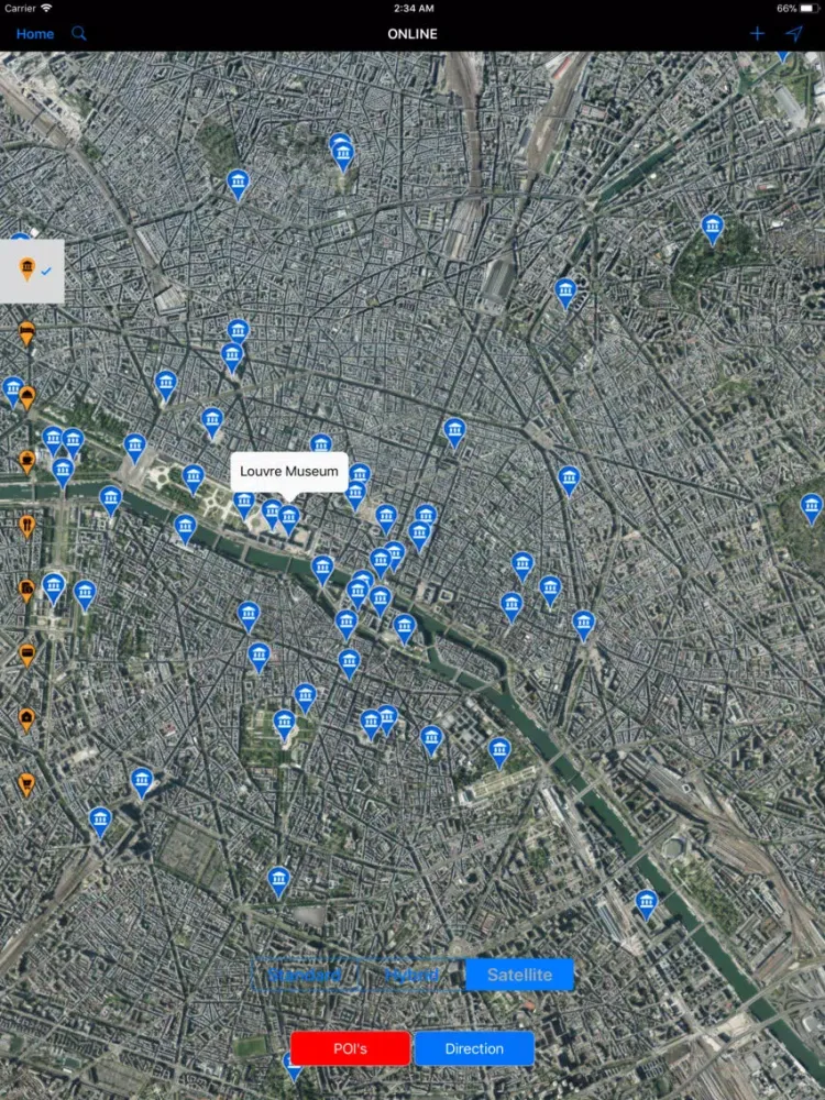 Capturas de tela do Paris (France) Travel Map iPad 