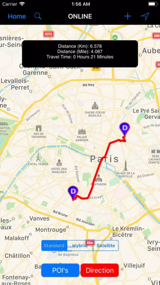 Capturas de tela do Paris (France) Travel Map