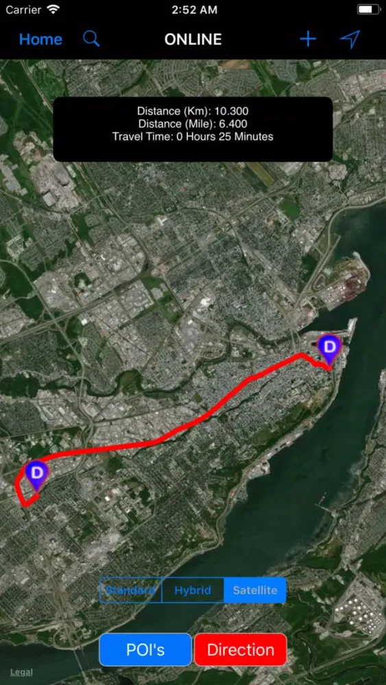 Tangkapan layar Quebec City (Canada) – Map