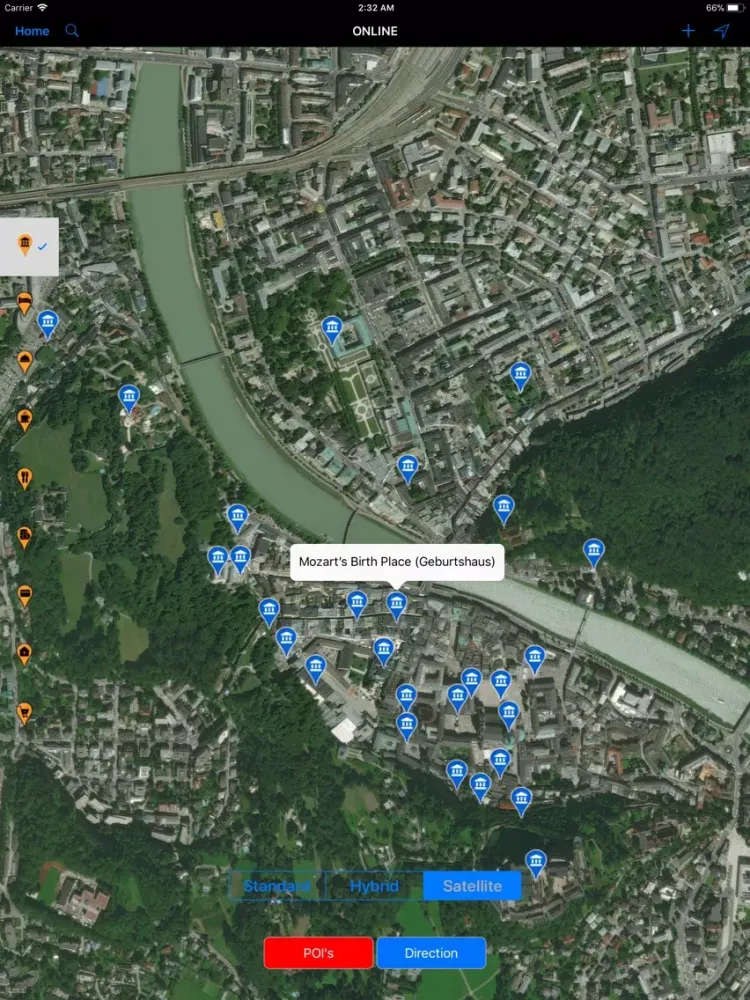 Zrzuty ekranu Salzburg (Austria) Travel Map iPad 