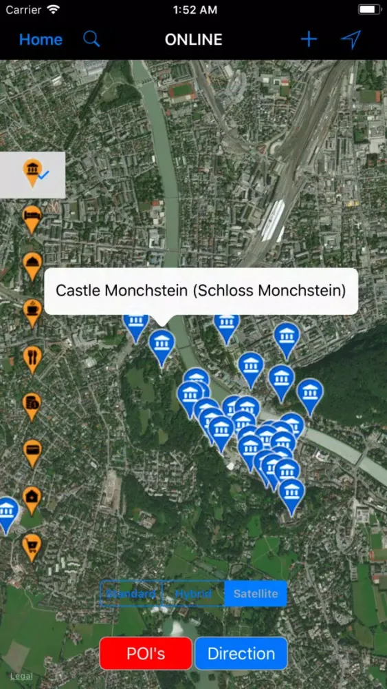 Zrzuty ekranu Salzburg (Austria) Travel Map