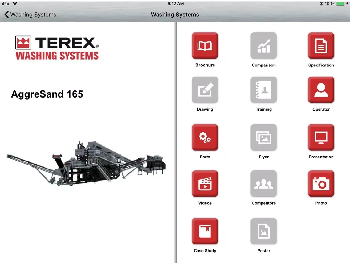 Washing Systems Dealer Tool iPad  Screenshots
