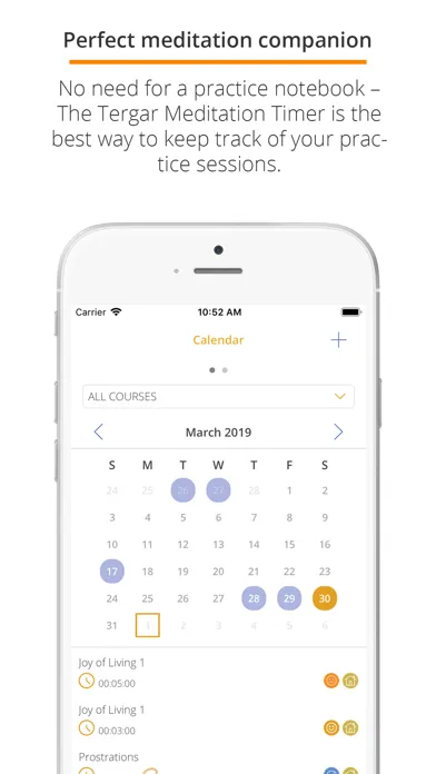 Captures d'écran de Tergar Meditation Tracker