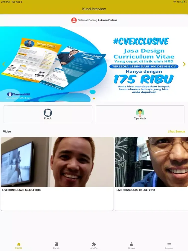 Capturas de pantalla de Kunci Interview iPad 