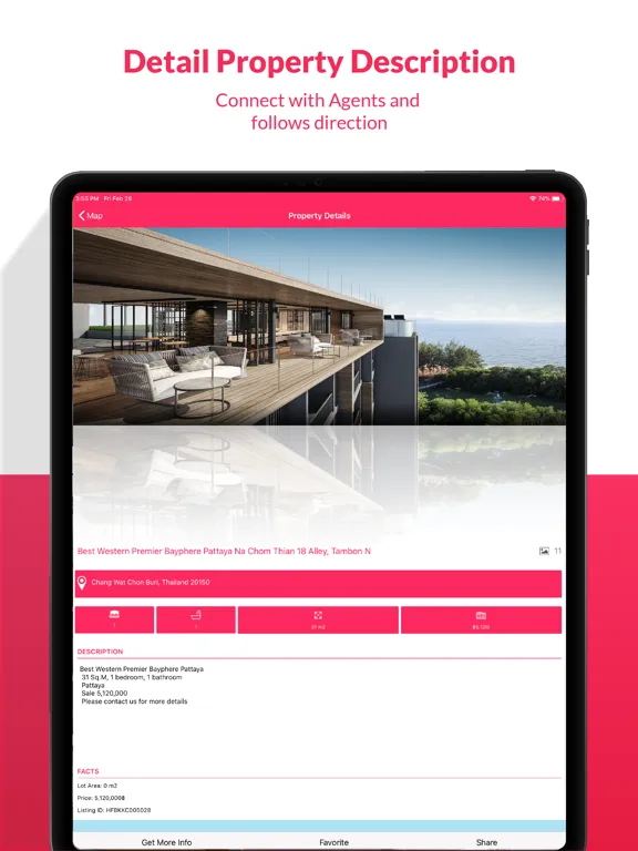 Screenshot di Pattaya Real Estate iPad 
