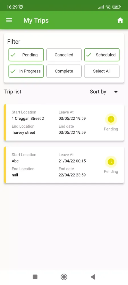 Transport Booking应用截图