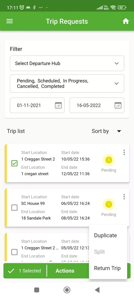 Transport Booking应用截图