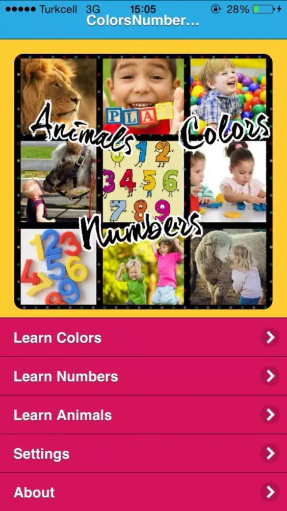 Tangkapan layar Colors Numbers Animals for Kids