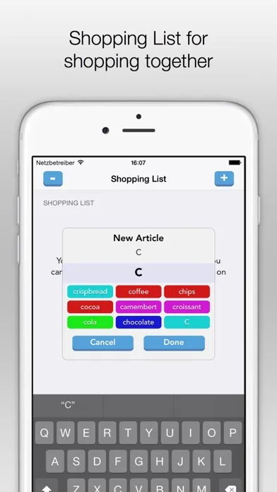 Family-Shopping List Screenshots