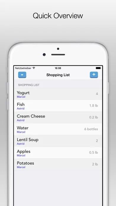 Family-Shopping List Screenshots