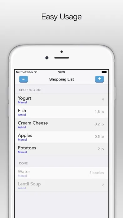 Family-Shopping List Screenshots
