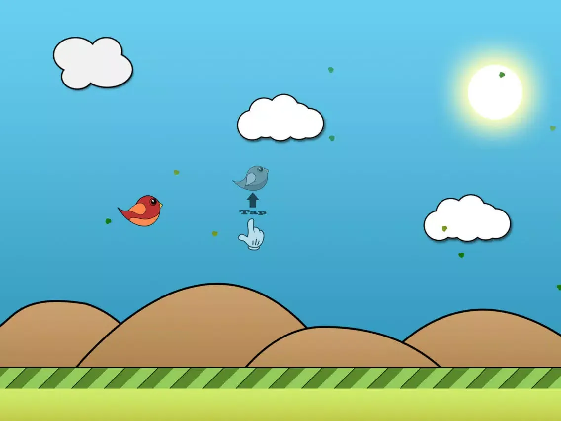 ภาพหน้าจอของ Jumpy Bird - The Adventure of a Tiny Bird iPad 