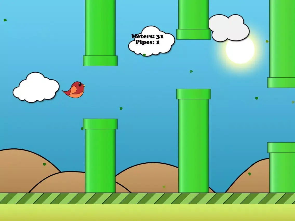 ภาพหน้าจอของ Jumpy Bird - The Adventure of a Tiny Bird iPad 