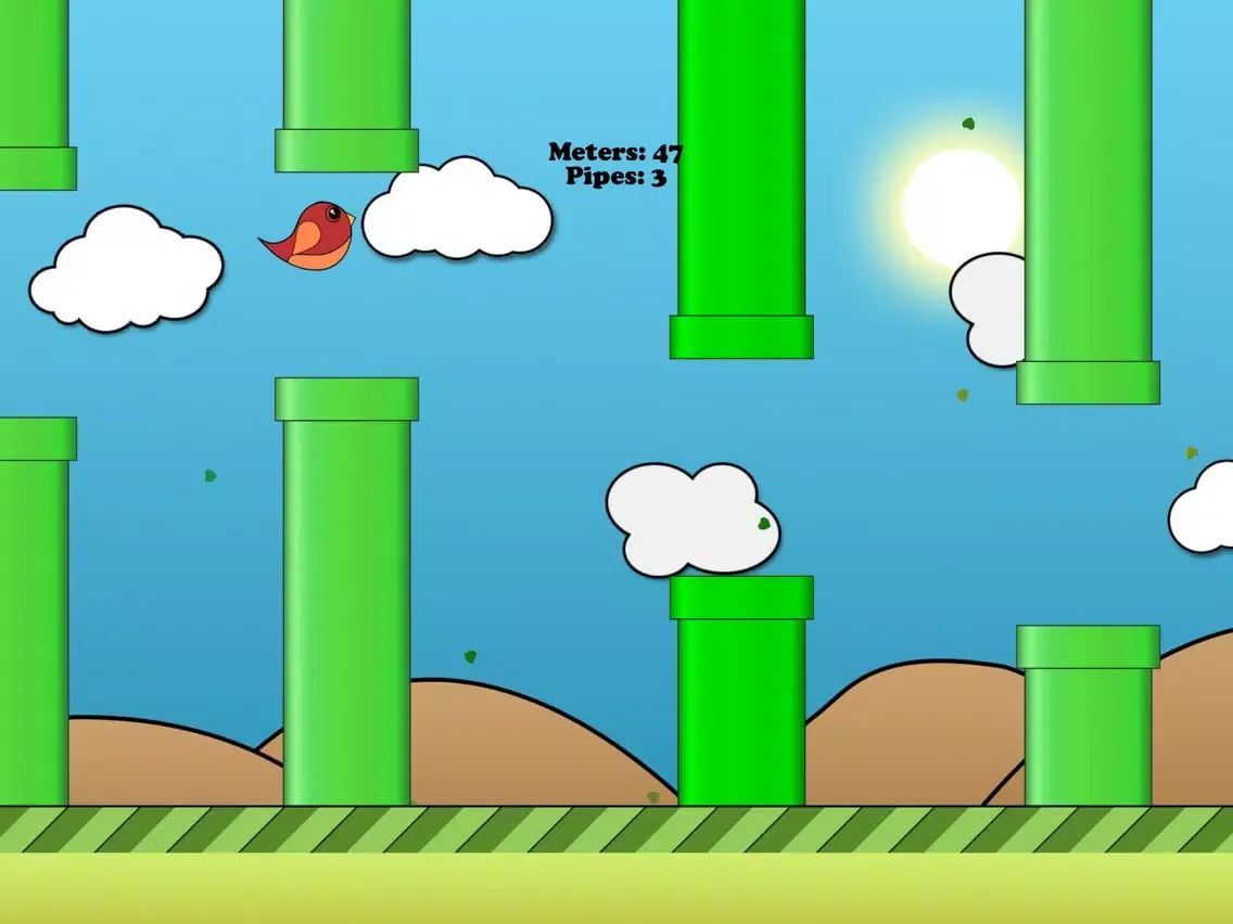 ภาพหน้าจอของ Jumpy Bird - The Adventure of a Tiny Bird iPad 