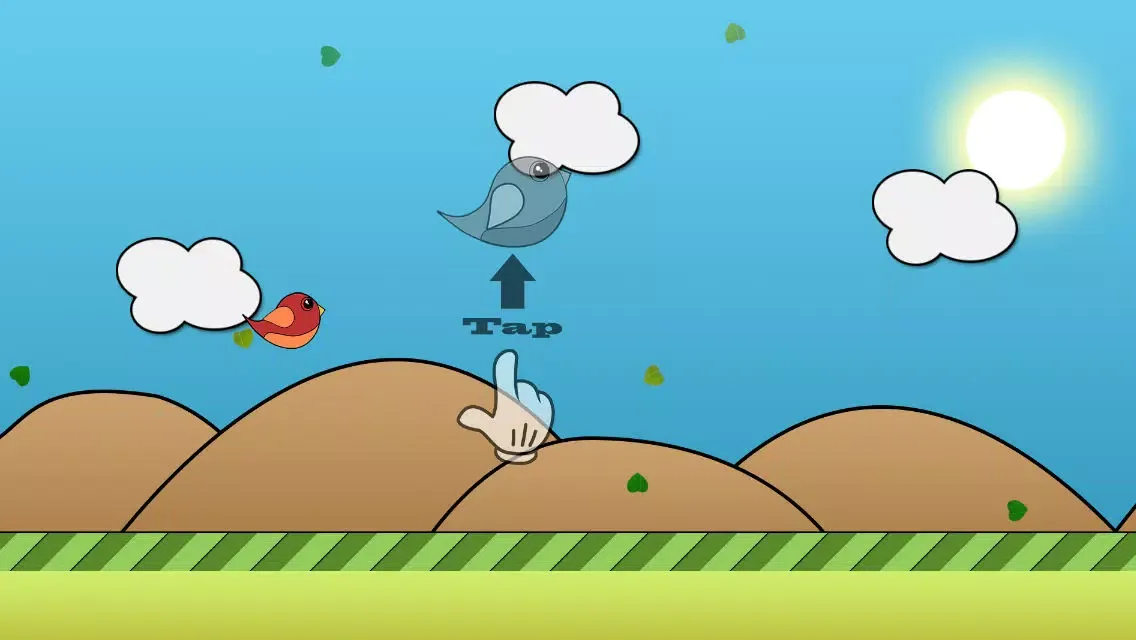 ภาพหน้าจอของ Jumpy Bird - The Adventure of a Tiny Bird