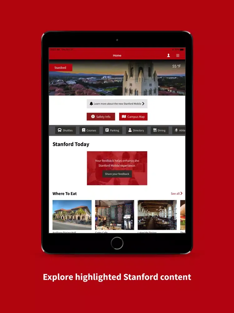 Zrzuty ekranu Stanford Mobile iPad 