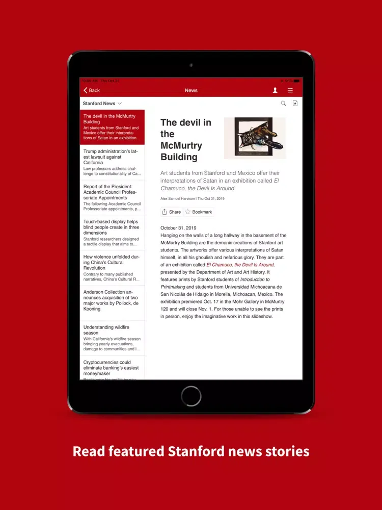 Zrzuty ekranu Stanford Mobile iPad 