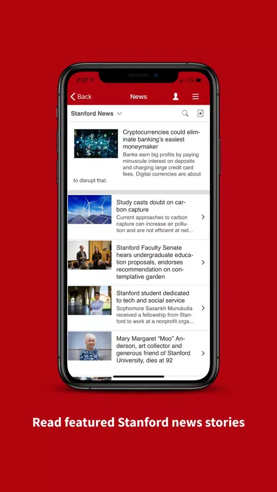 Zrzuty ekranu Stanford Mobile