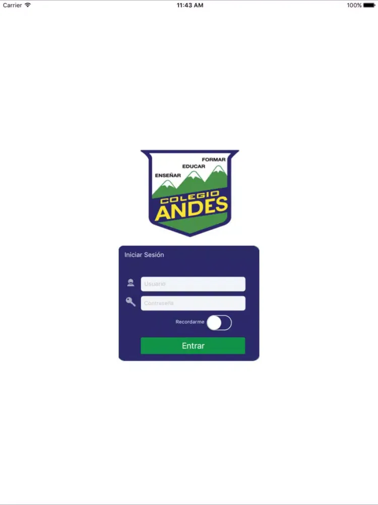 Tangkapan skrin Andes Padres iPad 