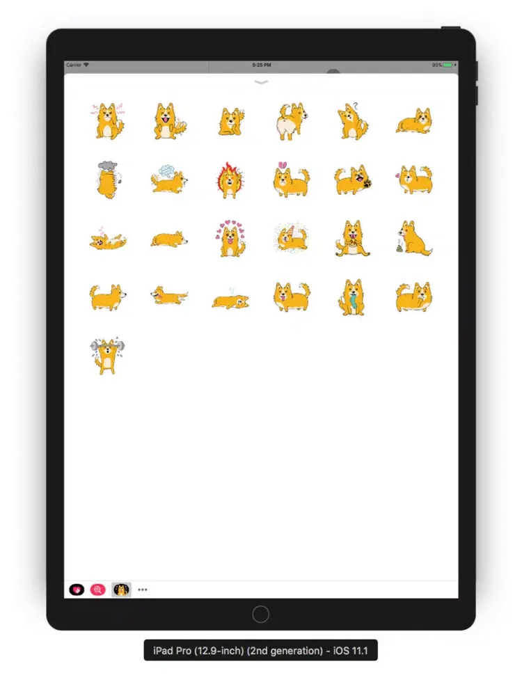 Paccy the Corgi Stickers iPad  স্ক্রিনশট