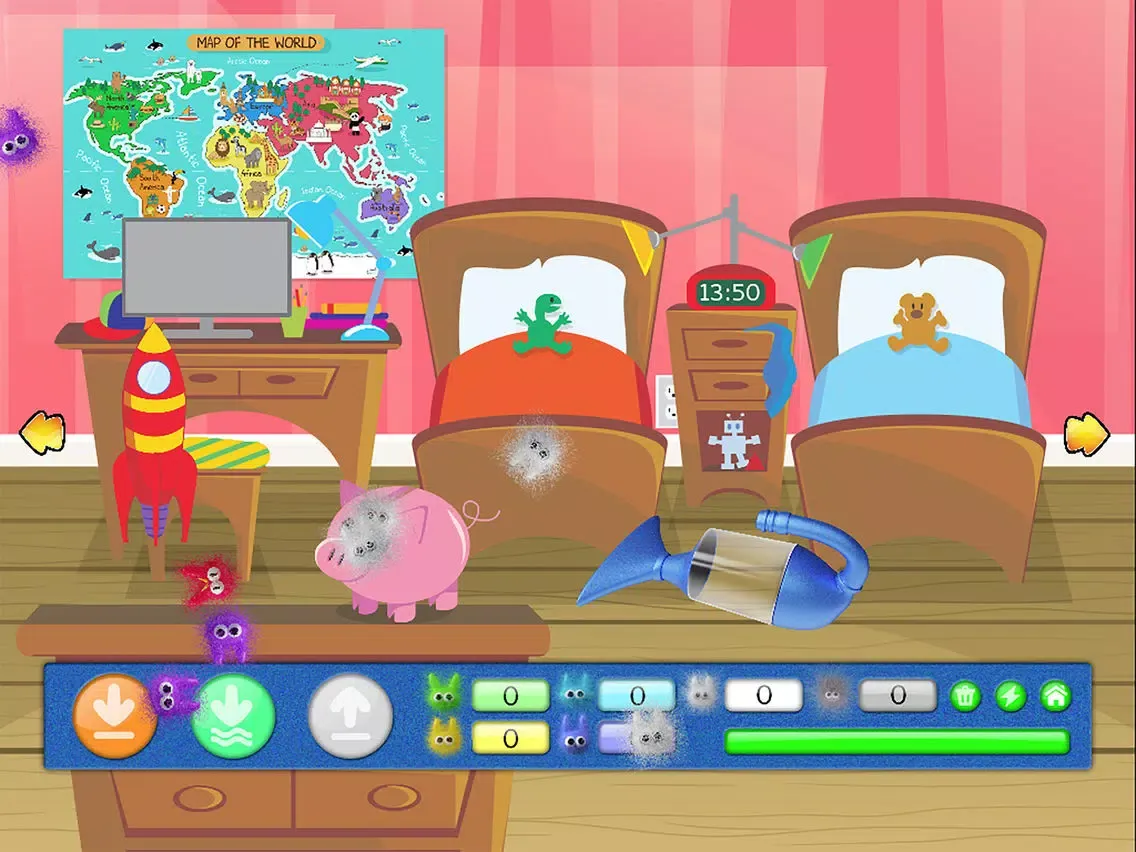 Capturas de tela do Dusty Dusty Dust Bunnies iPad 