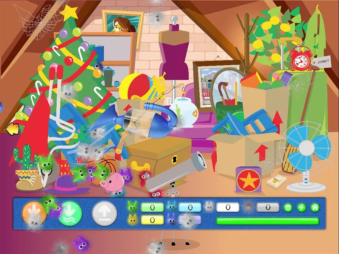 Capturas de tela do Dusty Dusty Dust Bunnies iPad 
