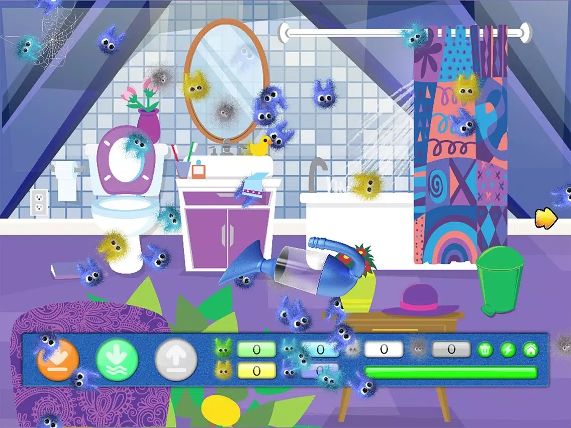 Capturas de tela do Dusty Dusty Dust Bunnies iPad 