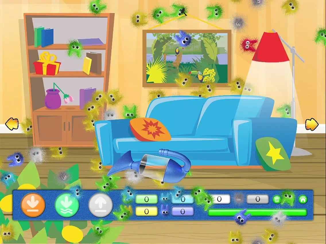 Capturas de tela do Dusty Dusty Dust Bunnies iPad 