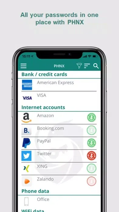 PHNX Password Manager স্ক্রিনশট