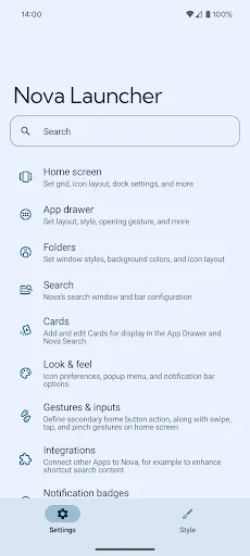 Nova Launcher Ekran Görüntüleri