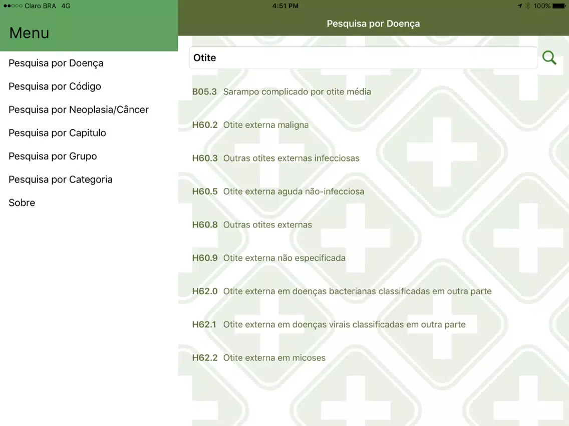 Ảnh chụp màn hình của CID10 Mobile iPad 
