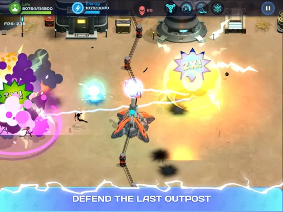 Ảnh chụp màn hình của Tesla Wars iPad 